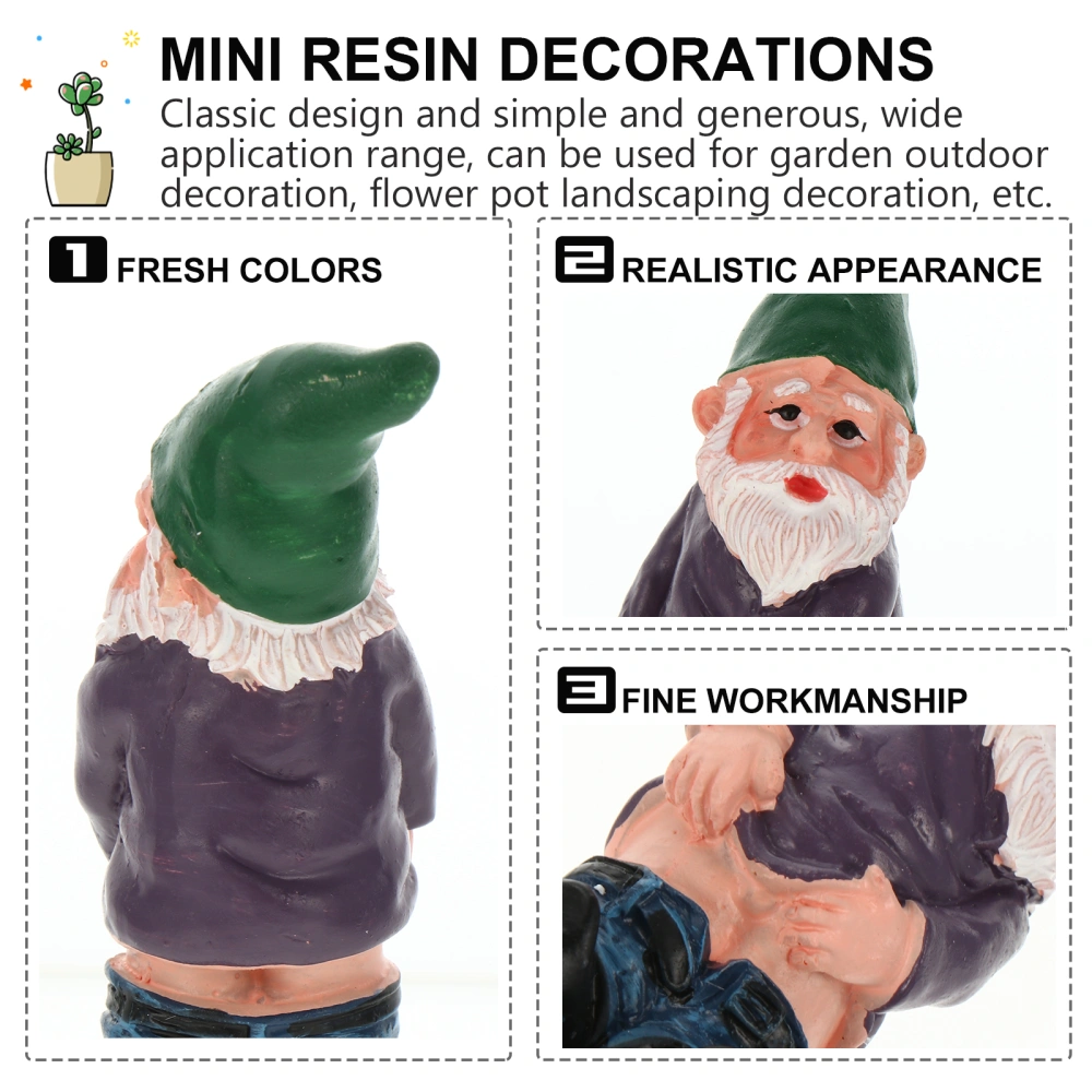 1Pc  Dwarf Shaped Garden Adornment Creative Funny Outdoor Ornament Resin Craft