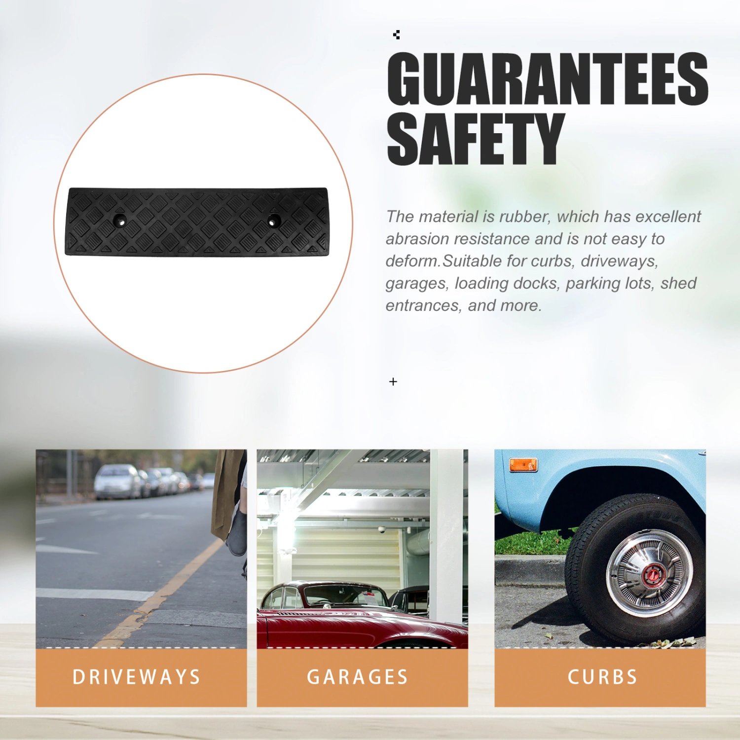 Rubber Curb Ramps Threshold Ramp Slope Ramp for Driveway Car Motorcycle Loading Dock