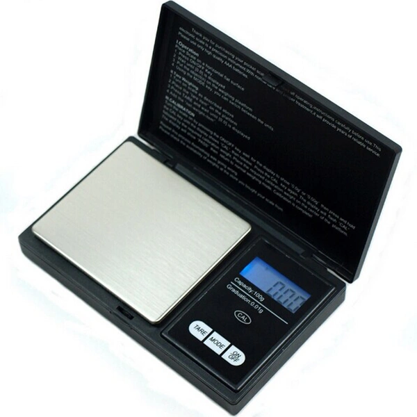 Mini Jewelry Weigh Scales Digital Pocket Scale 200/0.01g(Black)