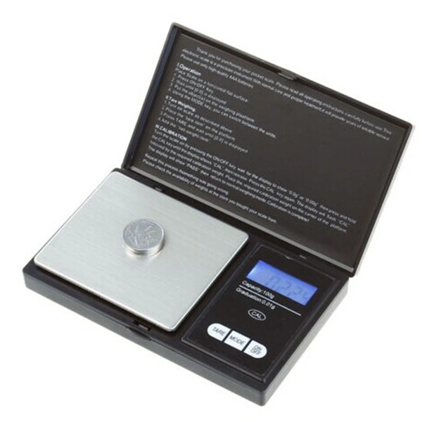 Mini Jewelry Weigh Scales Digital Pocket Scale 200/0.01g(Black)