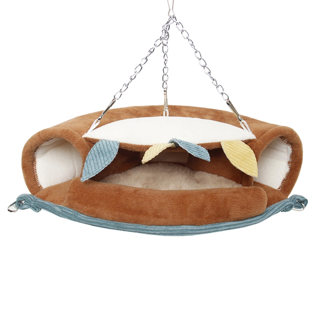 Winter Warm Pet Hammock Hamster Hanging Sleeping Bed Tunnel Squirrel Hammock (Size L)