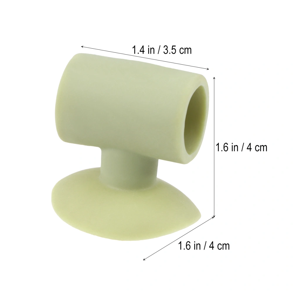 2pcs New Home Door Handle Silicone Anticollision Sucker Home Door Protecting Pad Mute Silencer Suction Mat (Green)