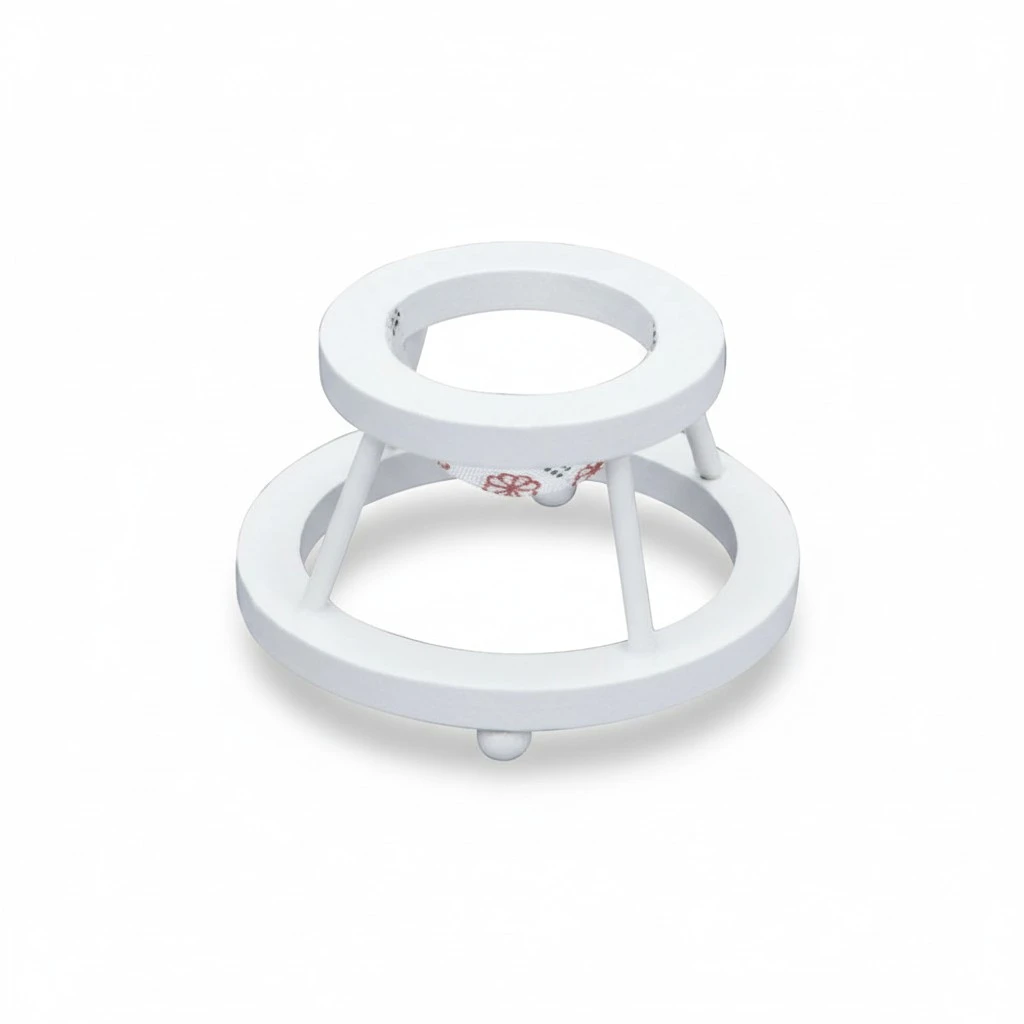 Mini Wooden Baby Walker Simulation Prop Pretend Toy Miniature Ornament