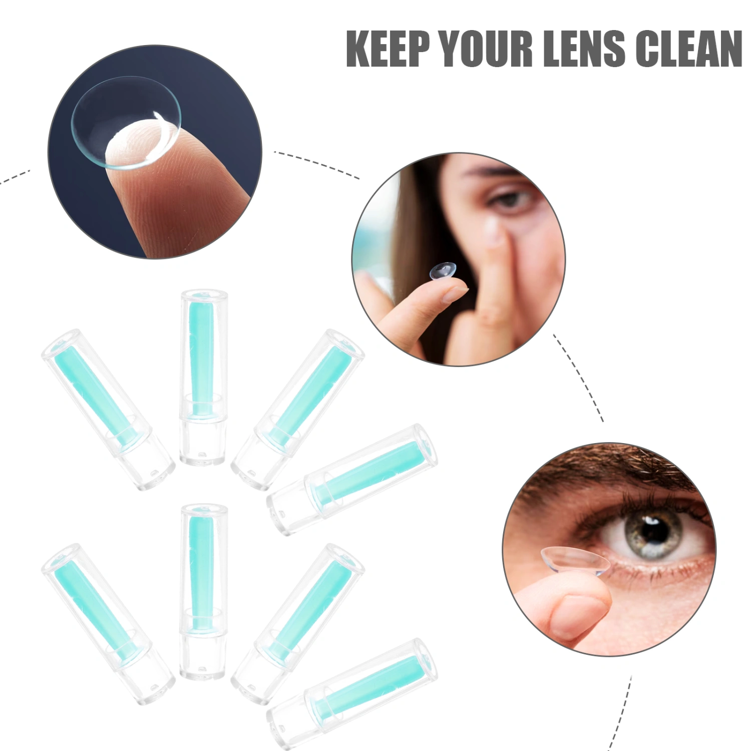 12pcs Contact Lens Remover Tool Contacts-lens Removers Portable Contacts Lens Applicators