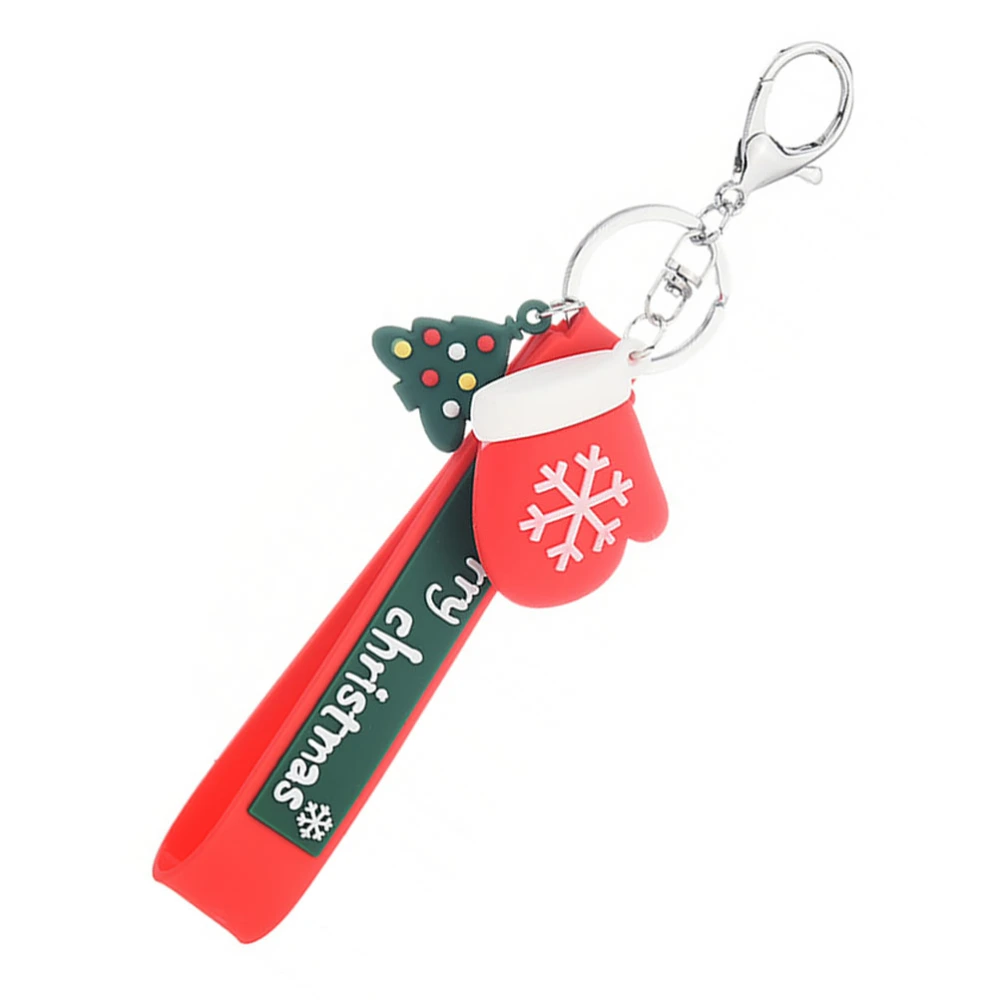 1Pc Christmas Keychain Pendant Cartoon Keychain Hanging Ornament (Random Style)