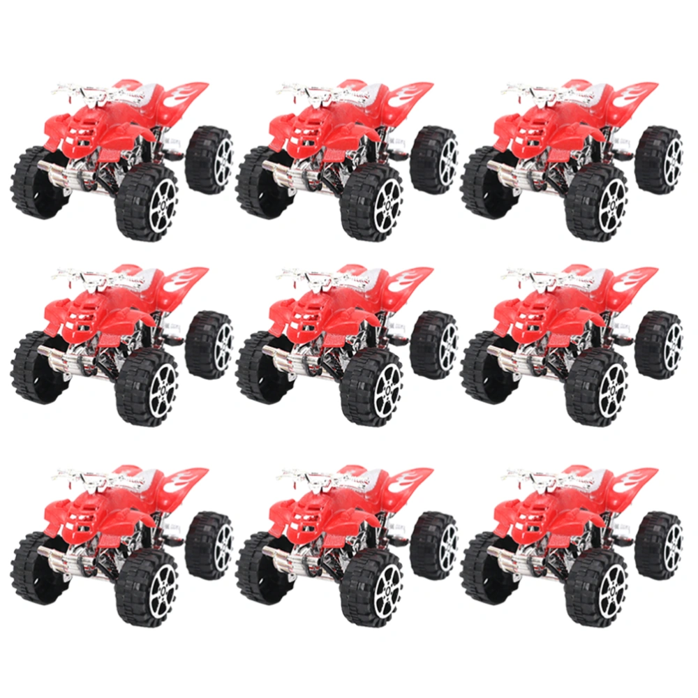 10pcs Children Toys Pull Back Mini Car Large Inertia Motorcycle Beach Bikes Model Educational Toy (Random Color)