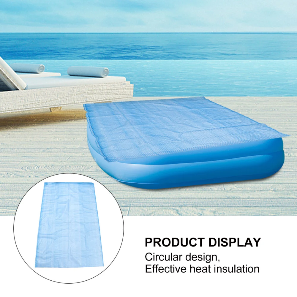 1pc 300x120cm Swimming Pool Cover Dustproof Waterproof Outdoor Pool Bubble Cover Heat Preservation Cover