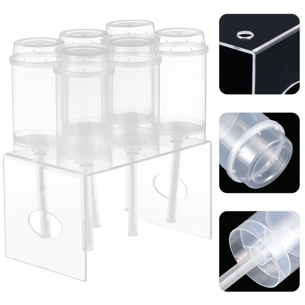 10Pcs Cake Shooter with a Rack Plastic Container Kitchen Baking Gadget