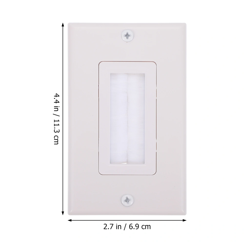 4pcs Recessed Low Voltage Cable Through Brush Style Wall Plate US Standard