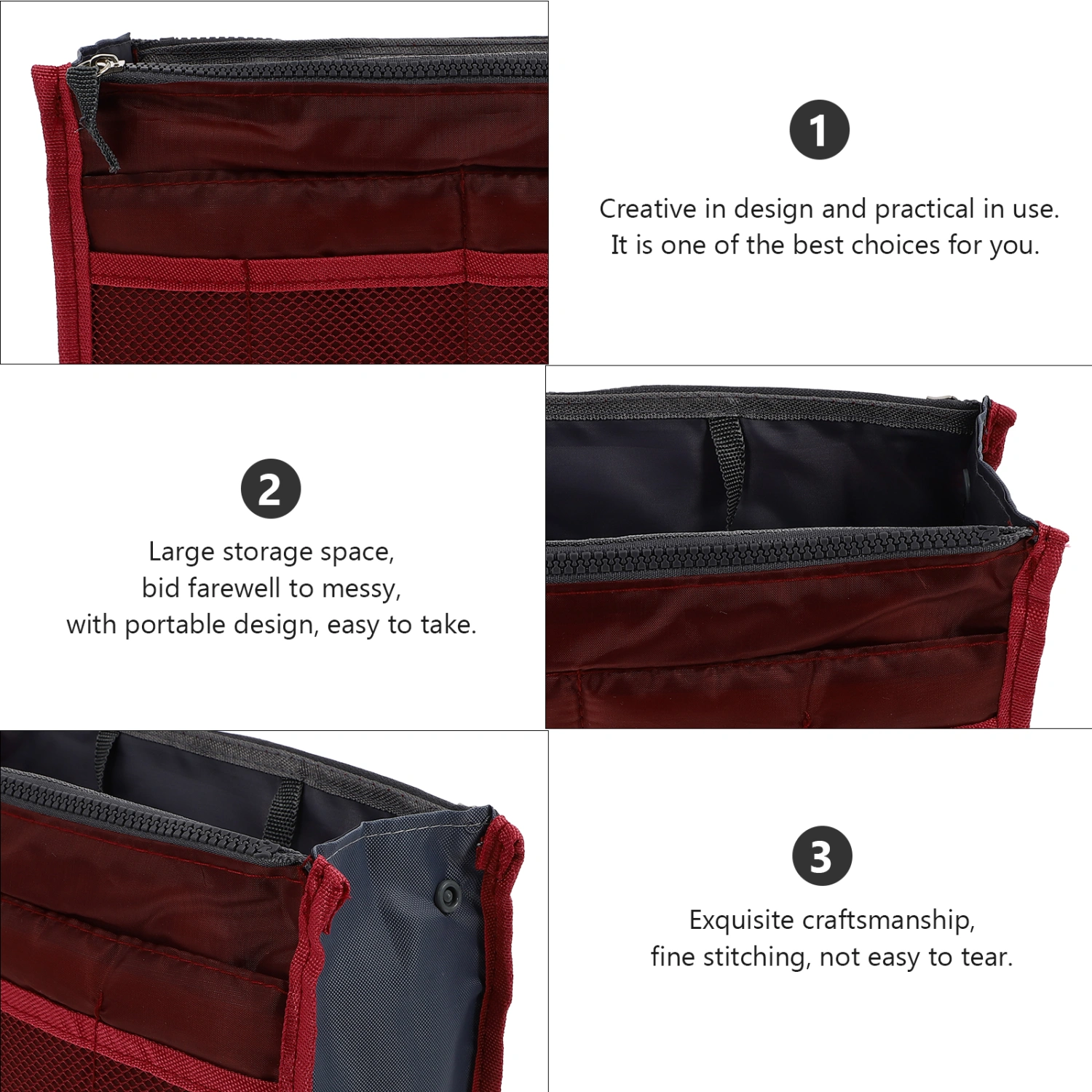 1pc Useful Travel Toiletry Bag Large Capacity Storage Bag Durable Clutch Liner