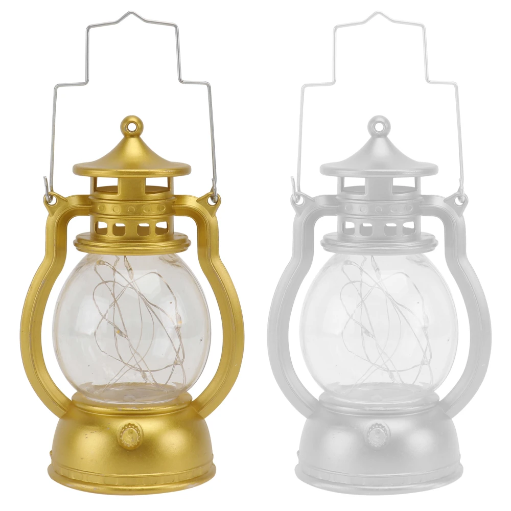 2 Pcs Retro Style Handheld Lantern Decorative Lantern Lamp Creative Lamp