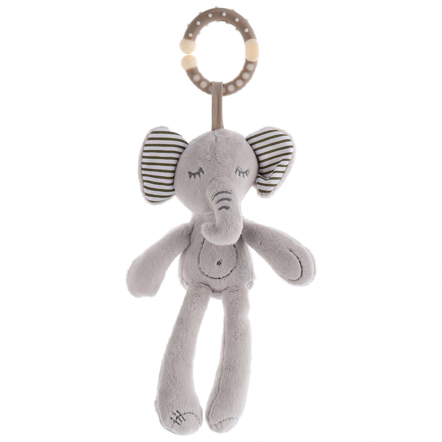 1PC Rattles Toy Animal Rattle Hanging Doll for Baby Toddlers (Elephant)