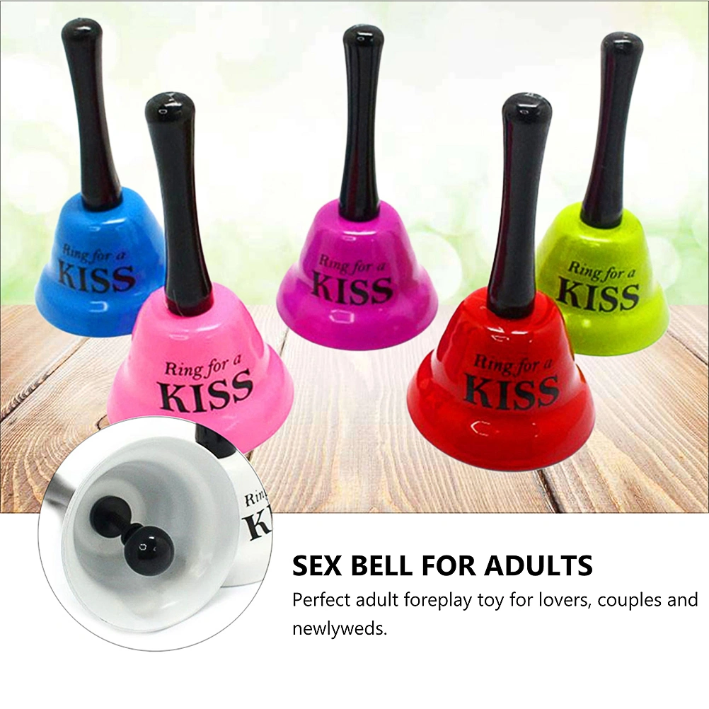 2pcs Christmas Decorative Hand Bells Kiss Bells Party Funny Toys (Random Color)