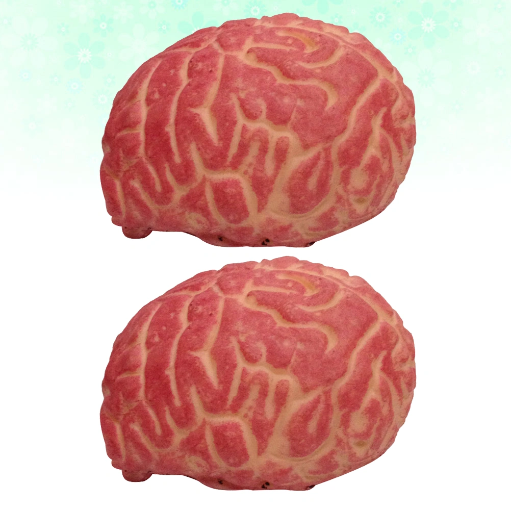 2pcs Scary Bloody Simulation Brain Realistic Organ Prank Prop Halloween Party Haunted House Decorations
