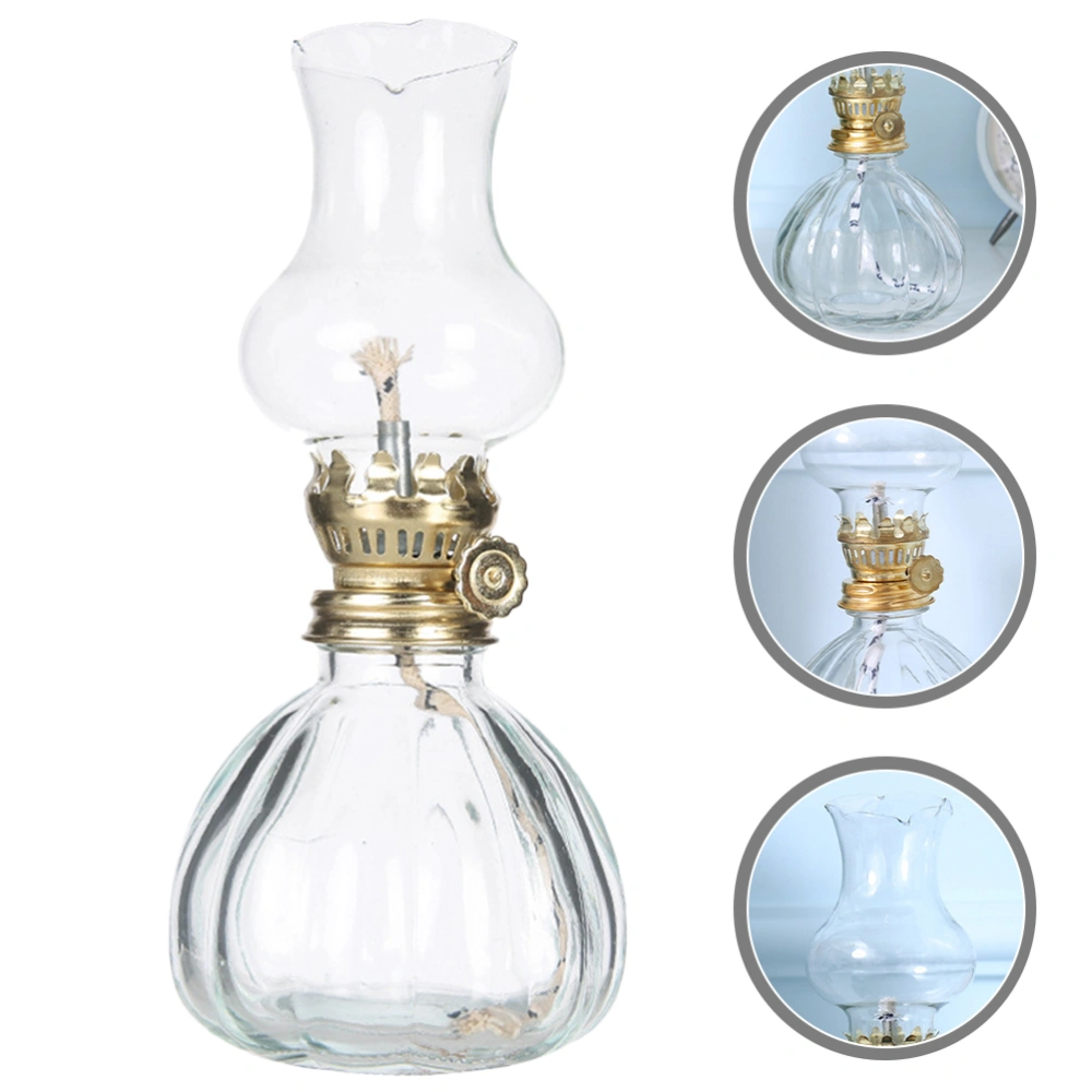 Retro Kerosene Lamp Transparent Kerosene Light Vintage Oil Lamp Decor Home Accessory