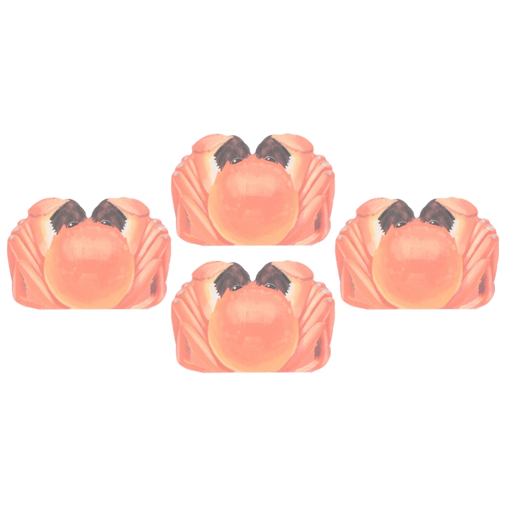 4Pcs Sticky Memo Pads Funny Adorable Hairy Crab Shaped Memo Notes (As Shown)