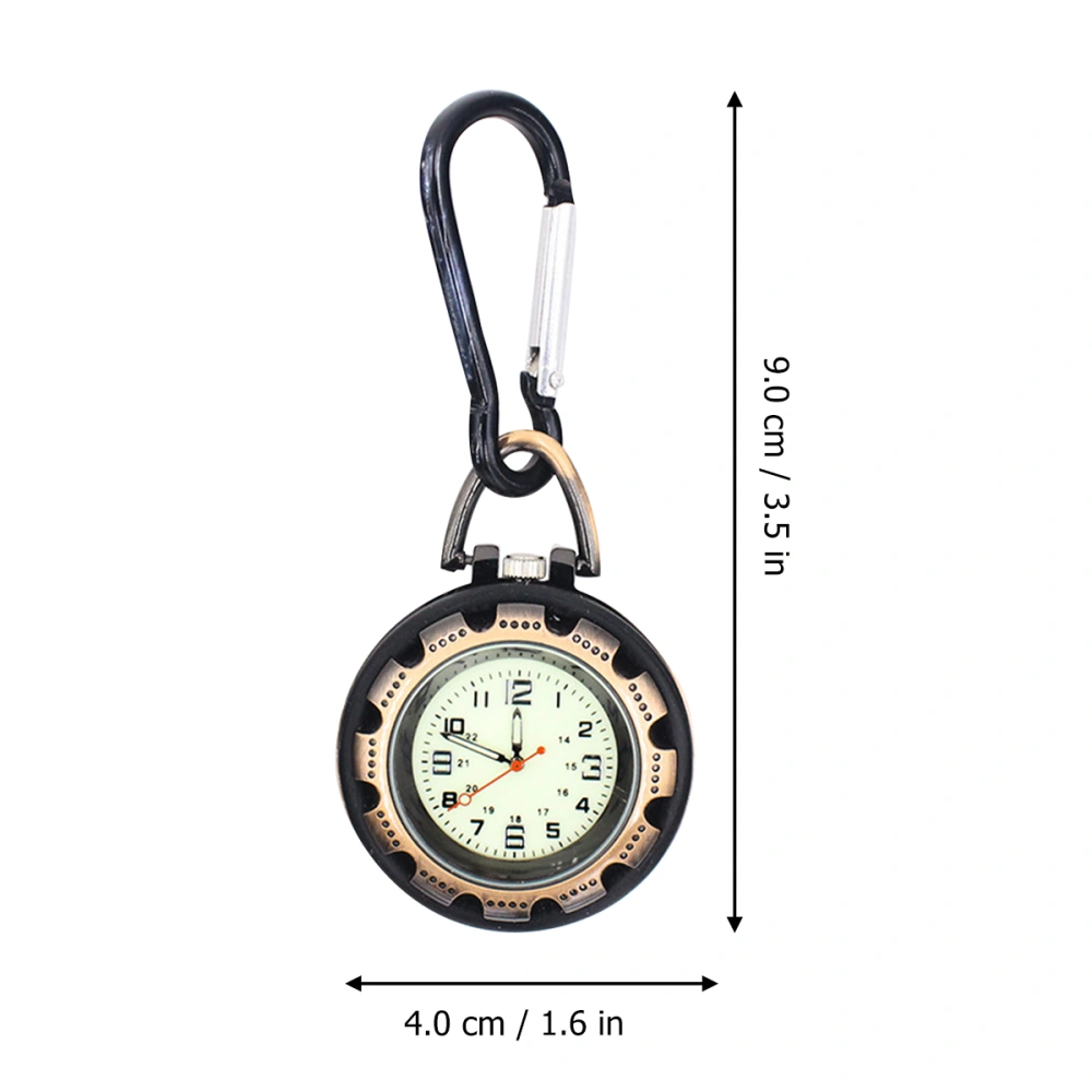 Pocket Carabiner Watch Portable Hanging Buckle Watch Clip-on Backpack Watch