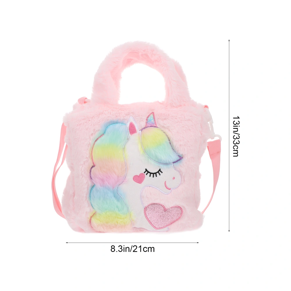 Cartoon Unicorn Cross-body Bag Lovely Unicorn Pattern Single-shoulder Bag for Kids