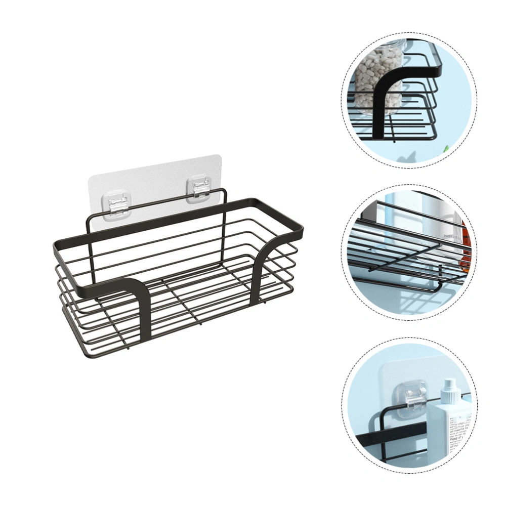 Stainless Steel Storage Rack Drill-free Toiletries Storage Container for Bathroom