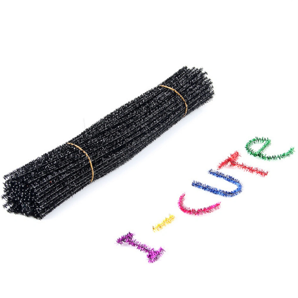 200pcs DIY Glitter Sticks Glitter Sticks Christmas Sticks DIY Christmas Stick (Black)