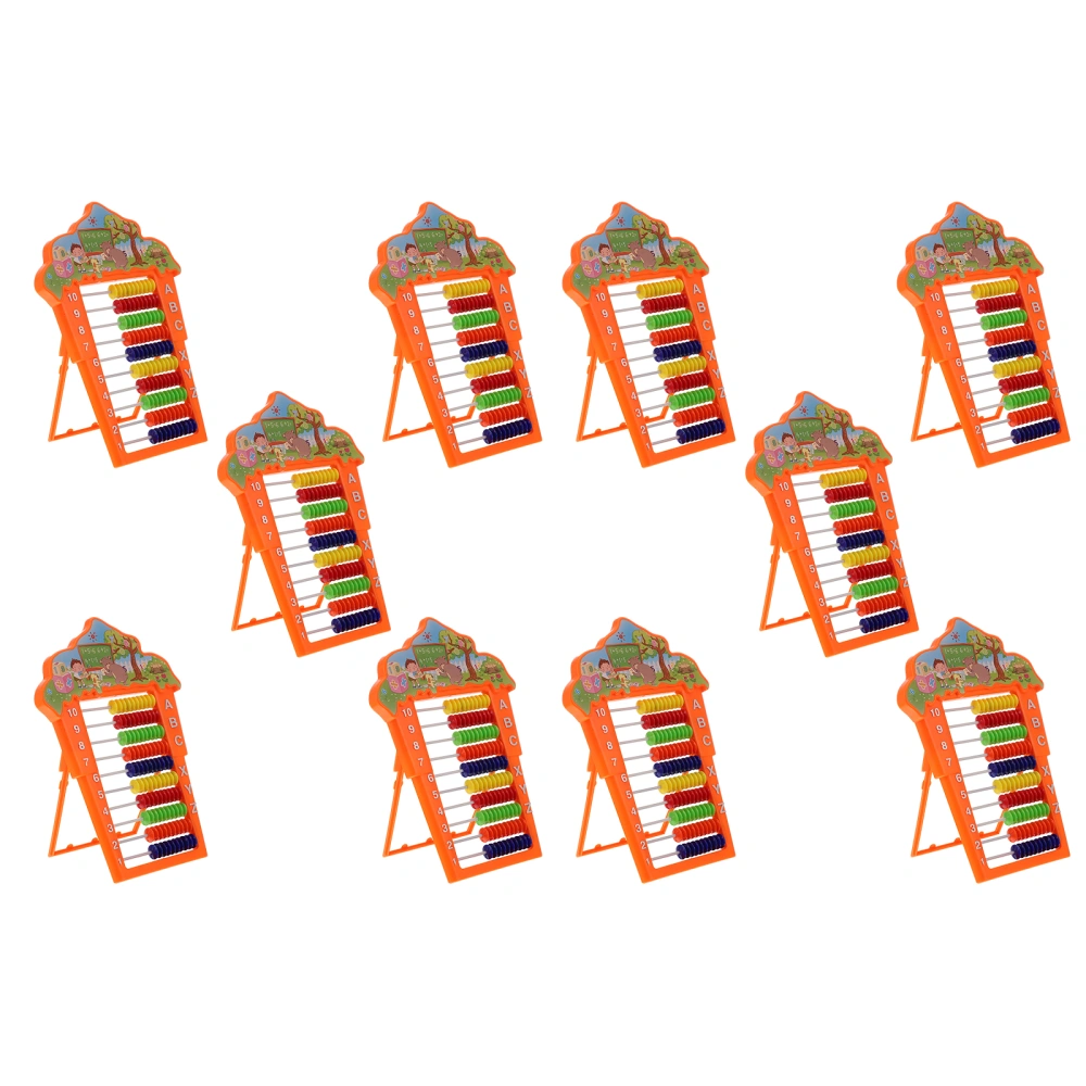 10 Rows Kids Abacus Toys Math Teach Tool for Home Classroom (Random Color)