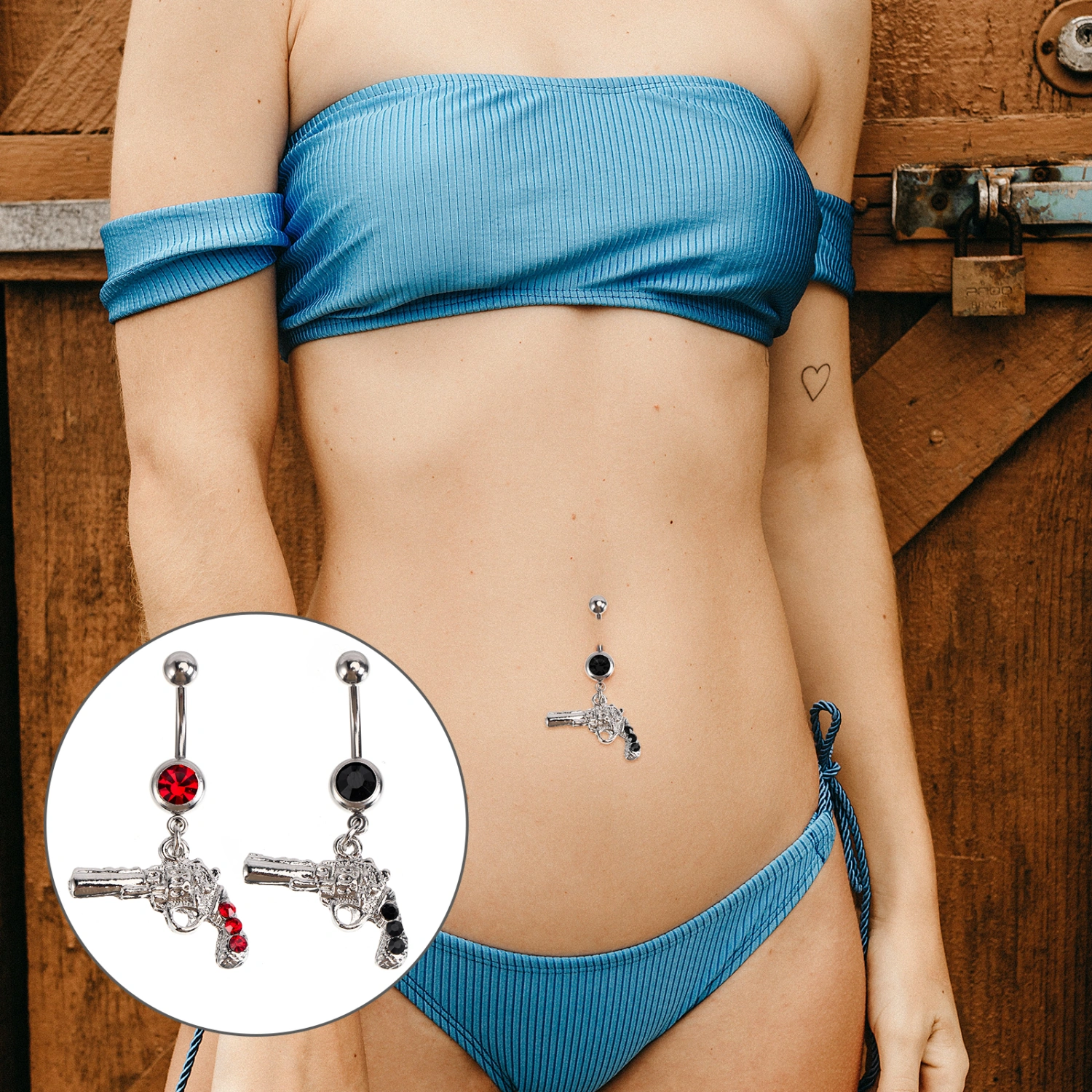 2pcs Navel Piercing Jewelry Piercing Decor Body Piercing Jewelry (Assorted Color)