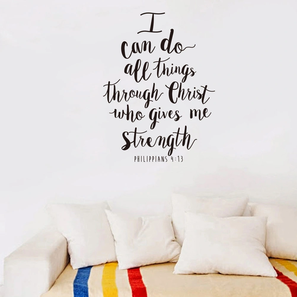 I Can Do All Things Through Christ Removable Art Vinyl Mural Home Decor Wall Sticker