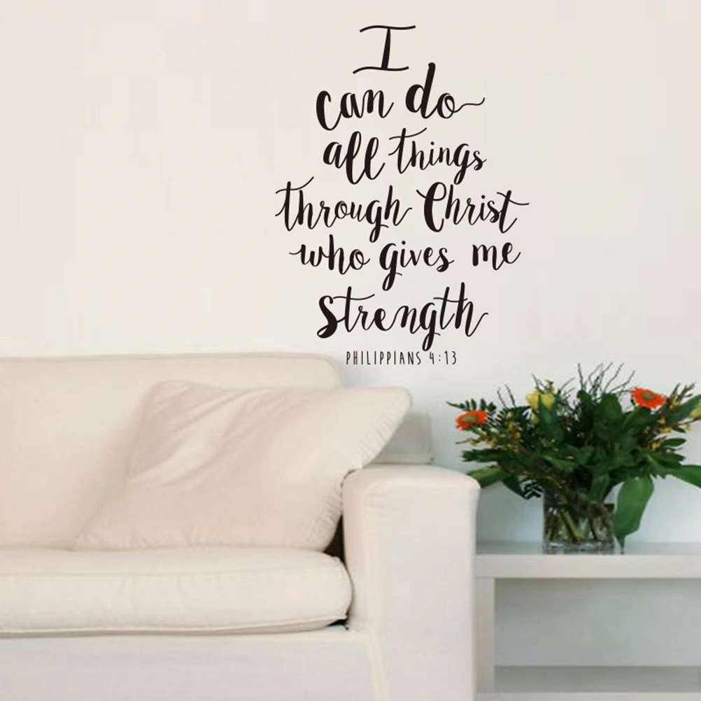 I Can Do All Things Through Christ Removable Art Vinyl Mural Home Decor Wall Sticker