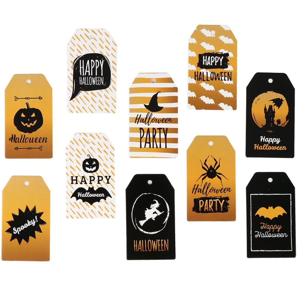 200Pcs Halloween Gift Tags Baking Cookie Wrap Art Hanging Cards for Halloween