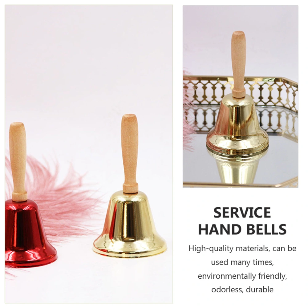 2pcs Super Loud Christmas Hand Bells Lovely Service Hand Bells Party Props