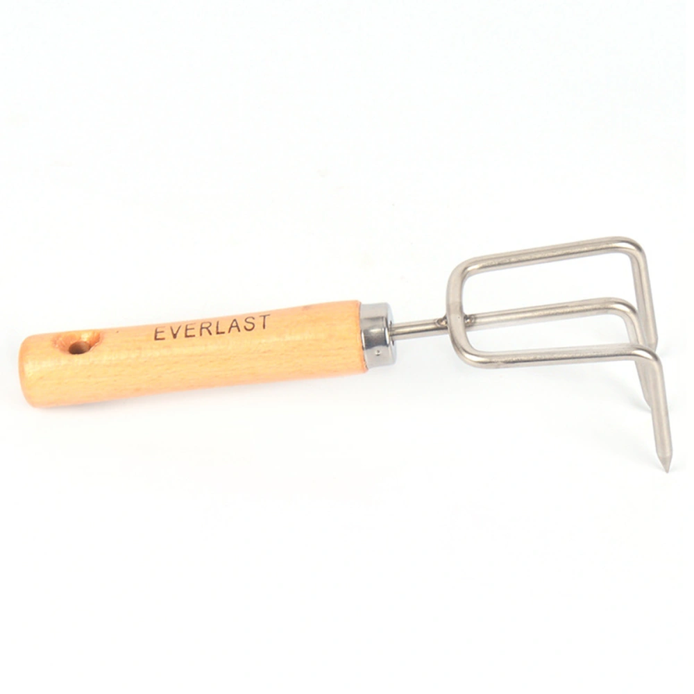 Garden Steel Rake Garden Tool Cultivator with Short Handle Small Mini Rake