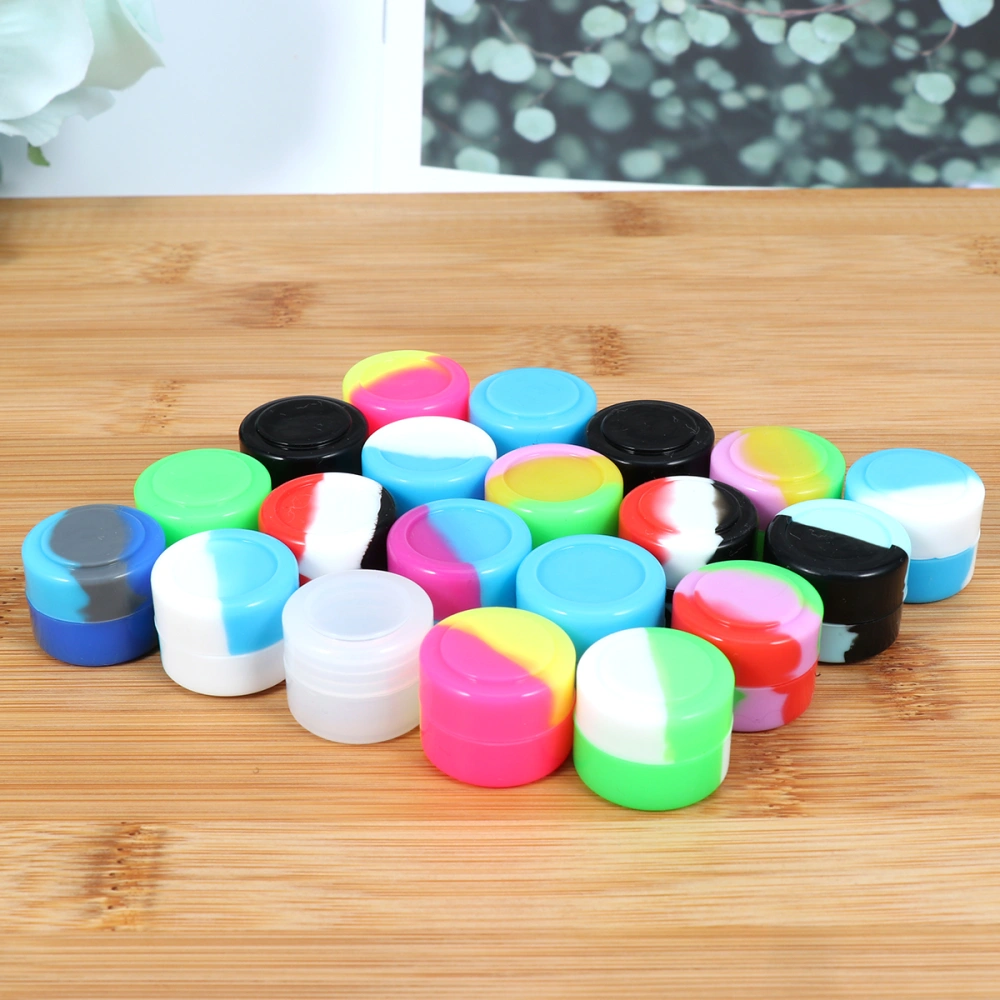 50PCS 2ML Silicone Box Funny Container For Smoke Paste And Smoke Oil Electronic Cigarette Accessories (Random Color)