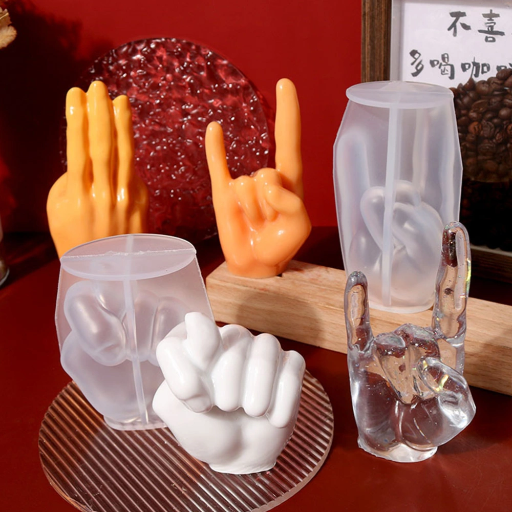 Handmade Craft Mold Gesture Shaped Mold Desktop Decoration Diy Silicone Mold