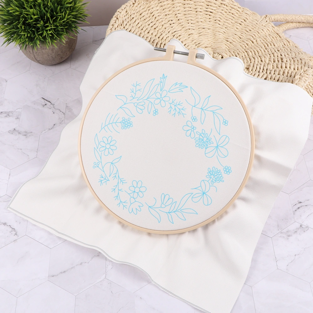 1 Set Embroidery Starter Kit Handmade DIY Cloth Delicate Embroidery Art Embroidery Flower Grass Material Kit Needle Thread Set for Home Decoration (Spring Is Everywhere)