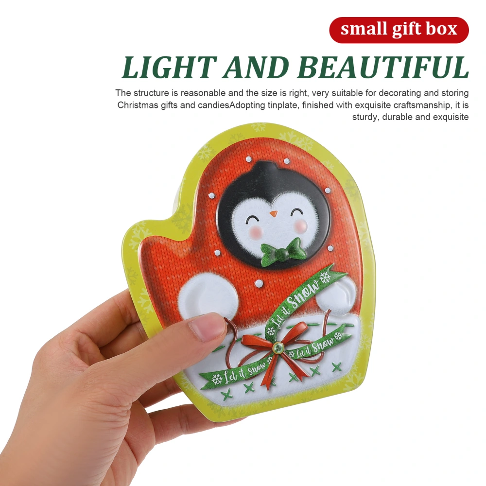 1Pc Xmas Gift Box Candy Case Cartoon Gift Holder Glove-Shaped Biscuit Container