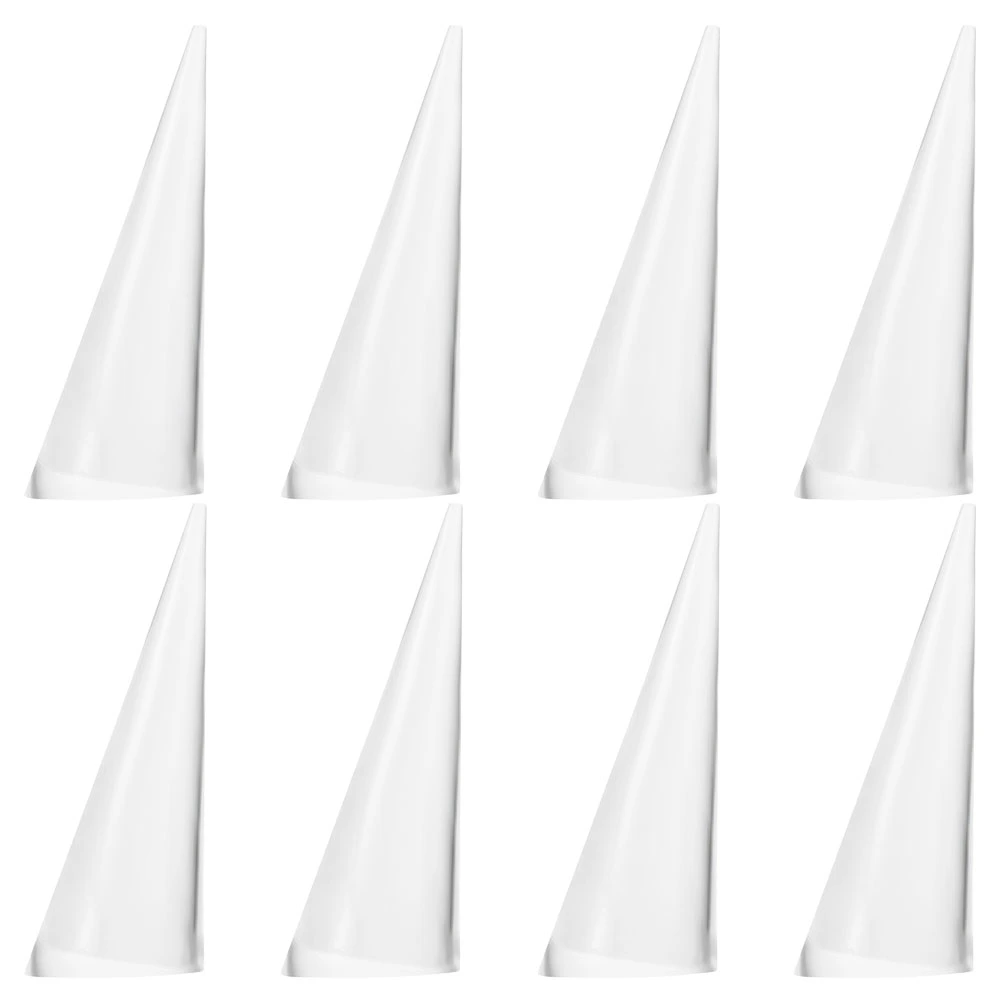 8pcs Acrylic Ring Display Holder Finger Cone Ring Ring Display Stand for Jewelries
