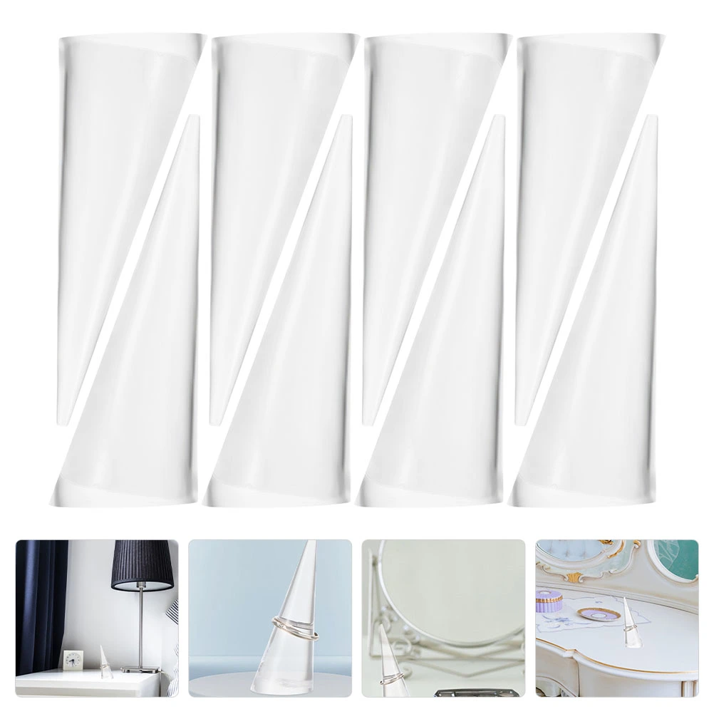 8pcs Acrylic Ring Display Holder Finger Cone Ring Ring Display Stand for Jewelries