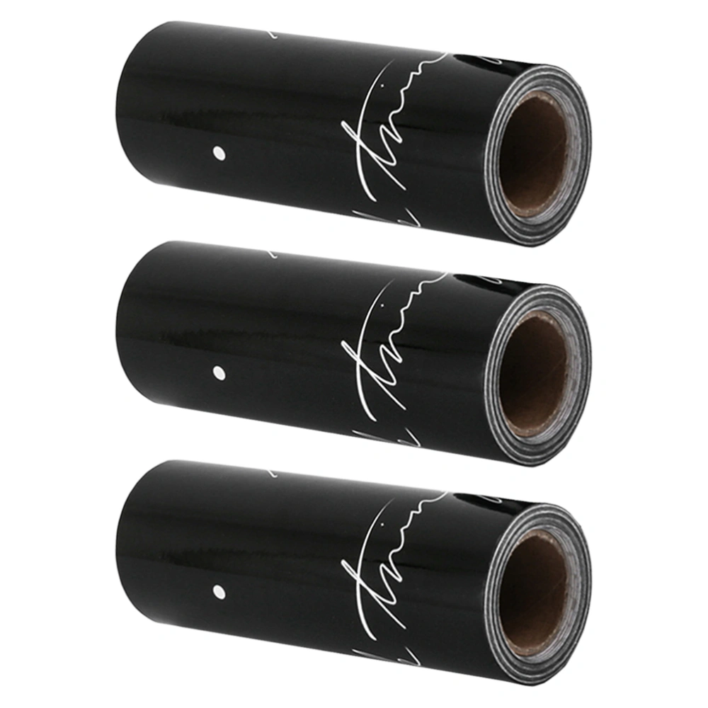 3PCS Adhesive Door Bottom TPE and Aluminum Window Sealed Strip Waterproof Door Strip Roll (Black)