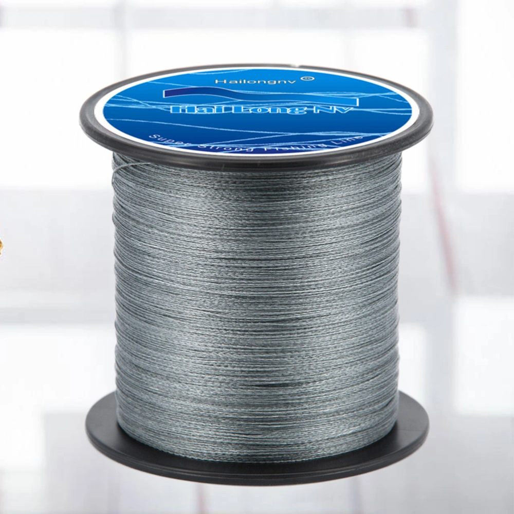 Braid Fishing 300m Braided Fishing Line Super Strong Solid Color PE Material Line (Grey, 6.0)