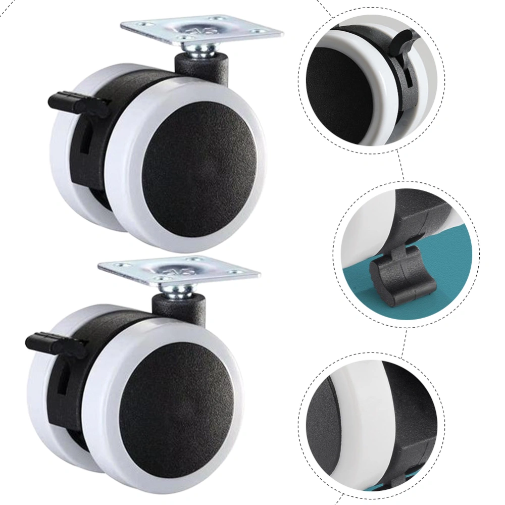 4Pcs Office Chair Wheels Replacement Heavy Duty Computer Chair Wheels Furniture Casters