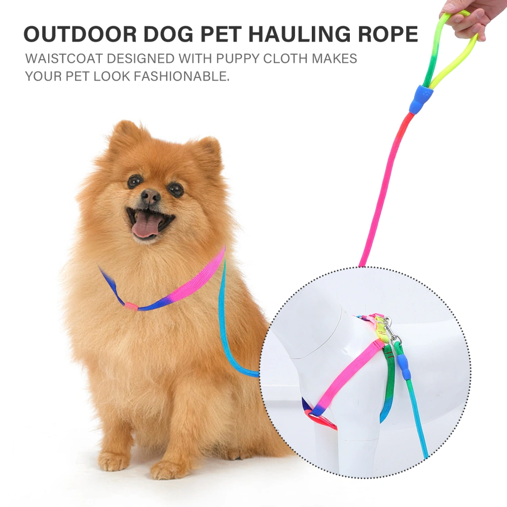 Adjustable Dog Leash Nylon Puppy Traction Rope Colorful Pet Dog Pulling Rope