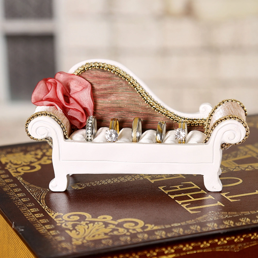 Creative Sofa Shape Rings Display Stand Ear Stud Organizer Unique Jewelry Rack