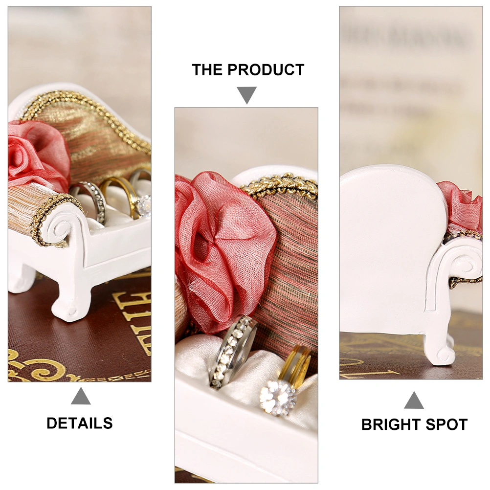Creative Sofa Shape Rings Display Stand Ear Stud Organizer Unique Jewelry Rack
