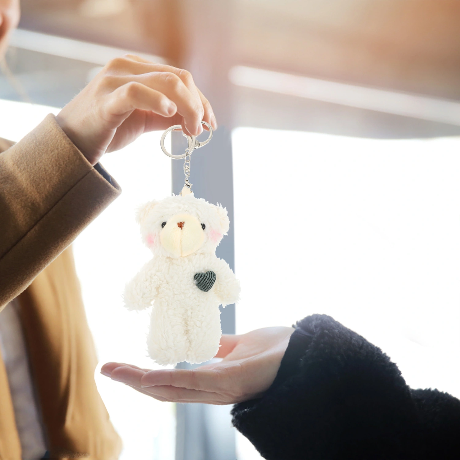 2pcs Small Bear Pendant Lovely Bear Keychain Decor Unique Bear Keychain Pendants