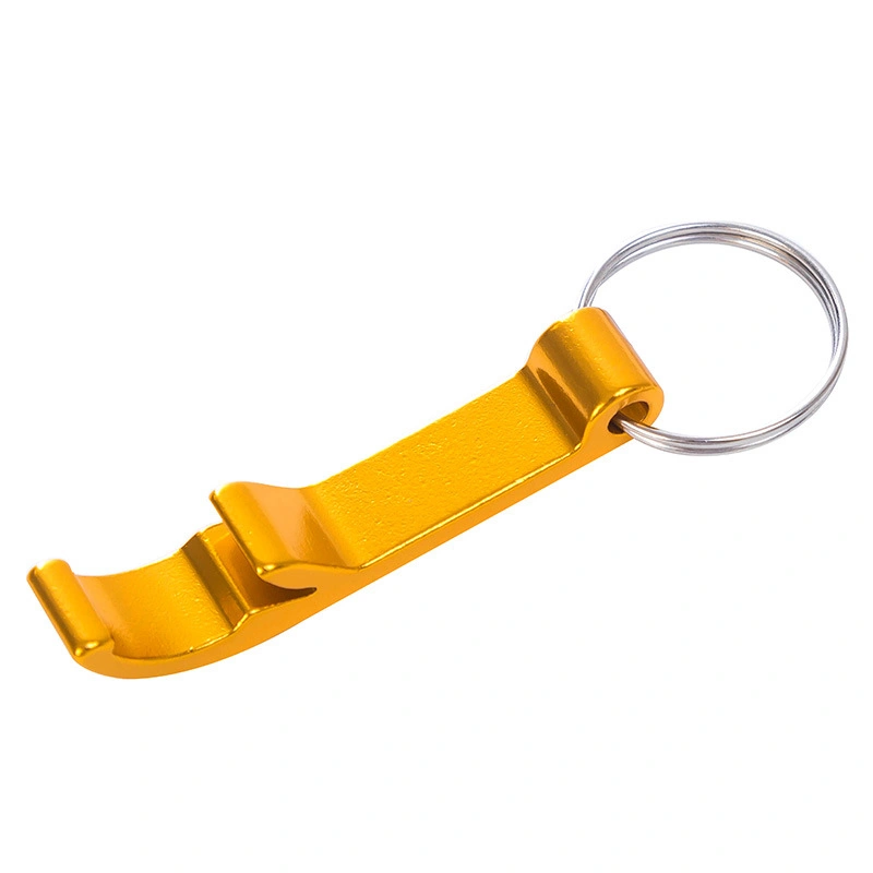 Pocket Small Key Chain Ring Bar Claw Beverage Beer Bottle Opener (Gold)