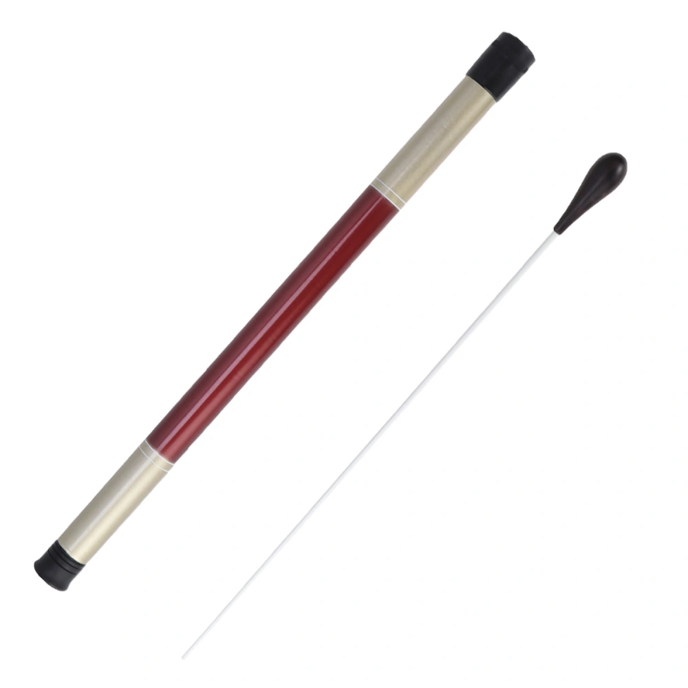 2pcs Orchestra Baton Music Conductor Baton Concert Musical Accssory with Imitation Handle(Black+Brown)