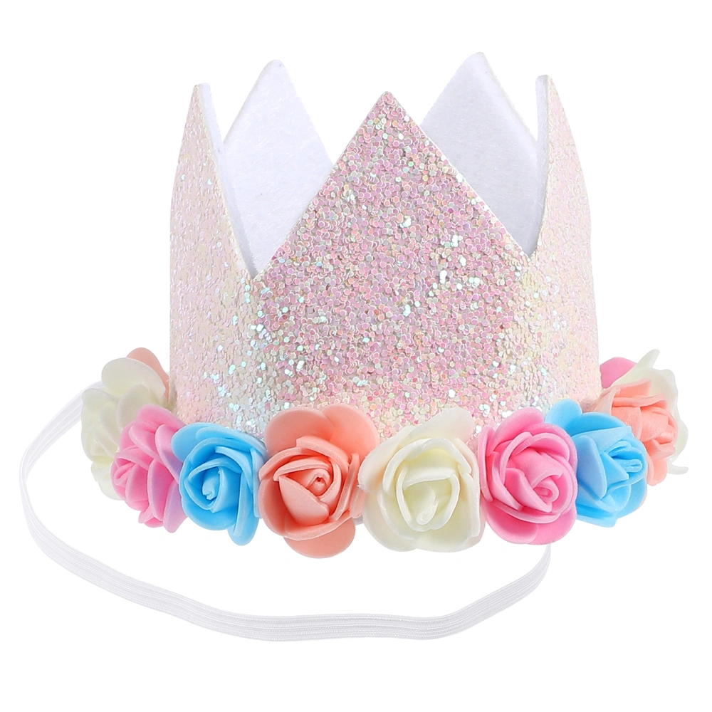 Adorable Birthday Hats Thickened Felt Cloth Shining Birthday Supply Hat