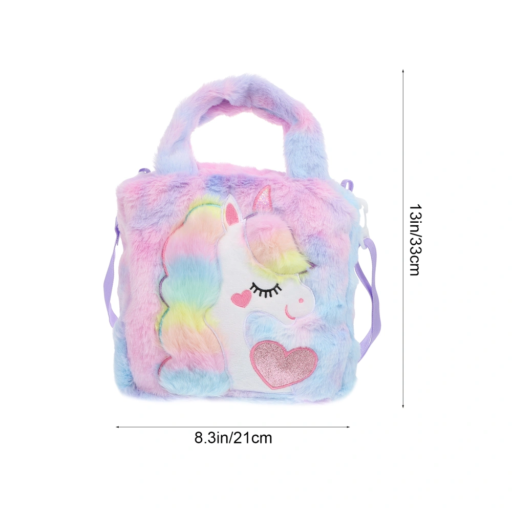 Cartoon Unicorn Cross-body Bag Lovely Unicorn Pattern Single-shoulder Bag for Kids