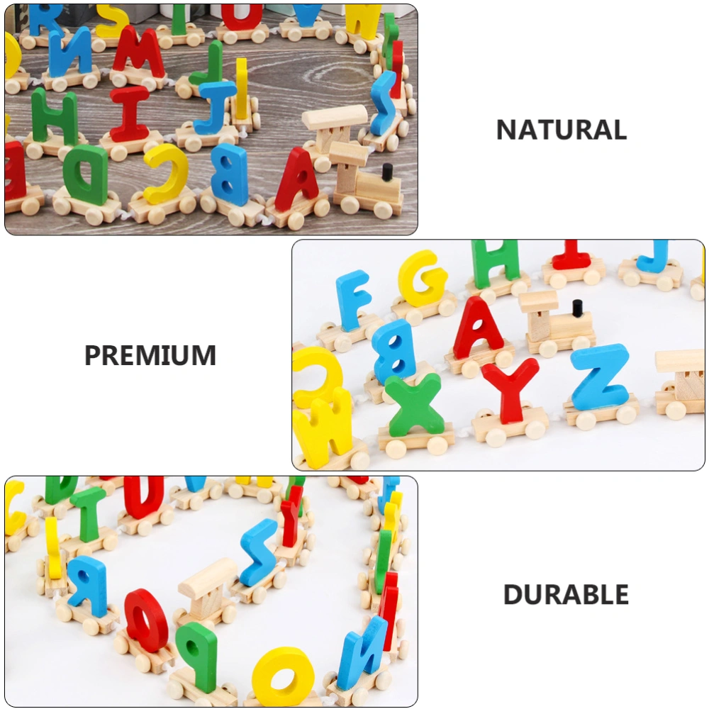 1 Set Children Educational Toys 26 Letters Alphabet Train Set Toys (Colorful)