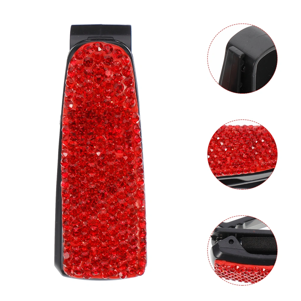 Sun Visor Sunglasses Clip Bling Rhinestone Glasses Clip Holder for Car Visor